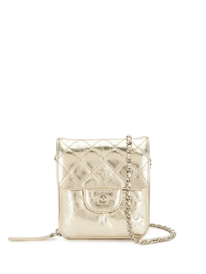 Chanel 2012-2013 CC-Umhängetasche mit Rautensteppung in Gold