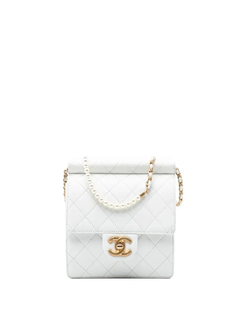 Chanel Chic Pearls Flap in Weiß Lammleder-Leder – Pre-owned Taschen