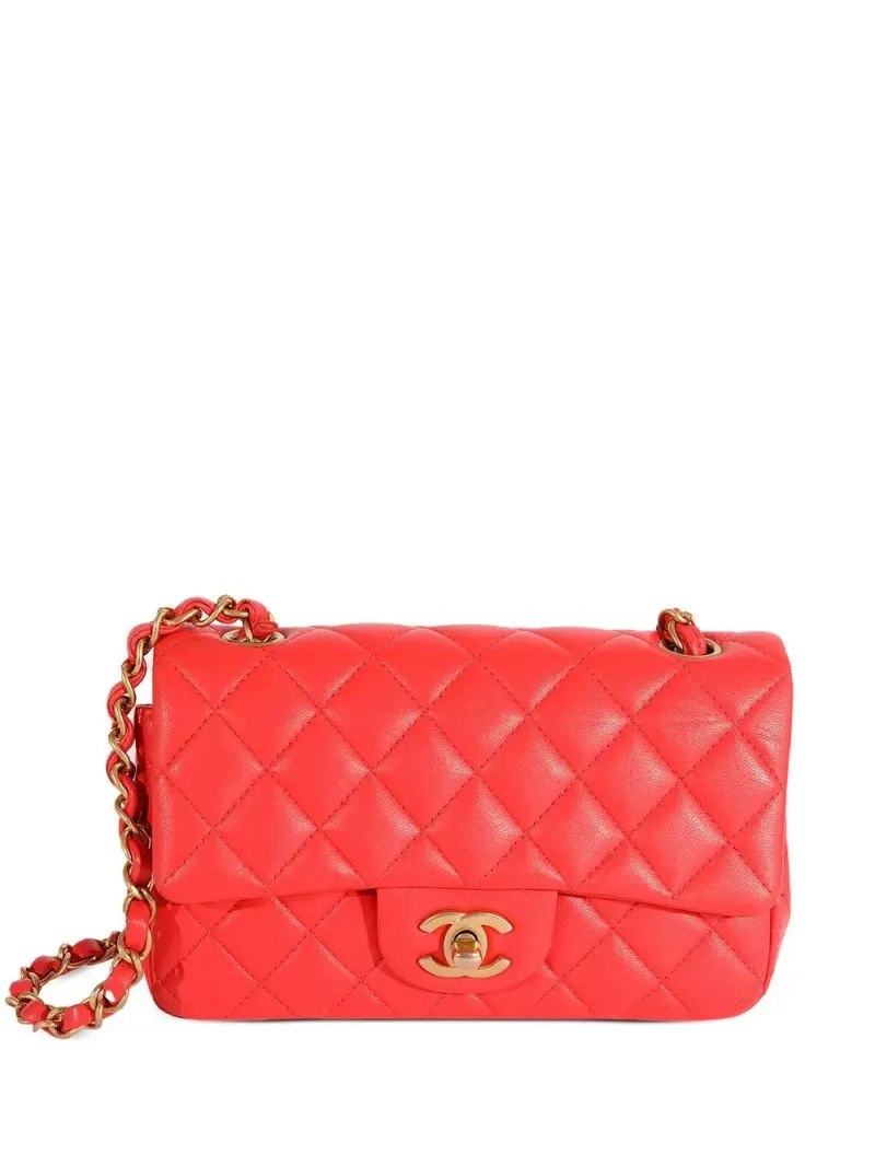 Chanel Mini Classic Flap Schultertasche Mini in Rosa