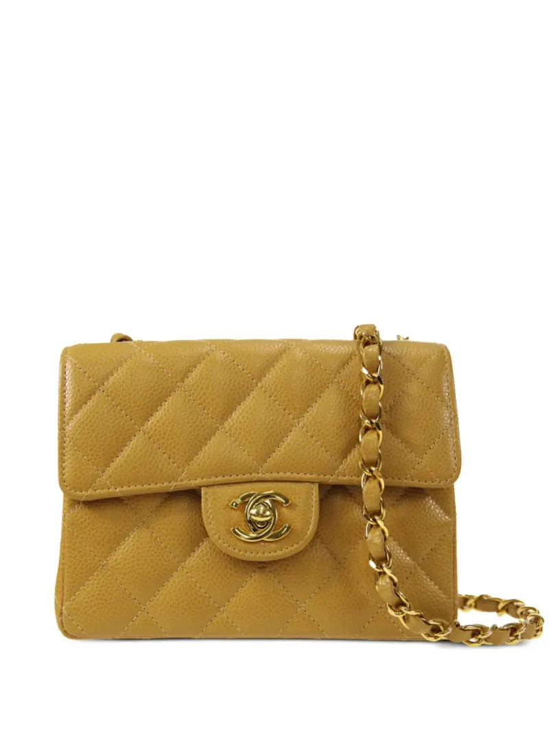 Chanel 2003 Mini Classic Flap Schultertasche Mini in Nude