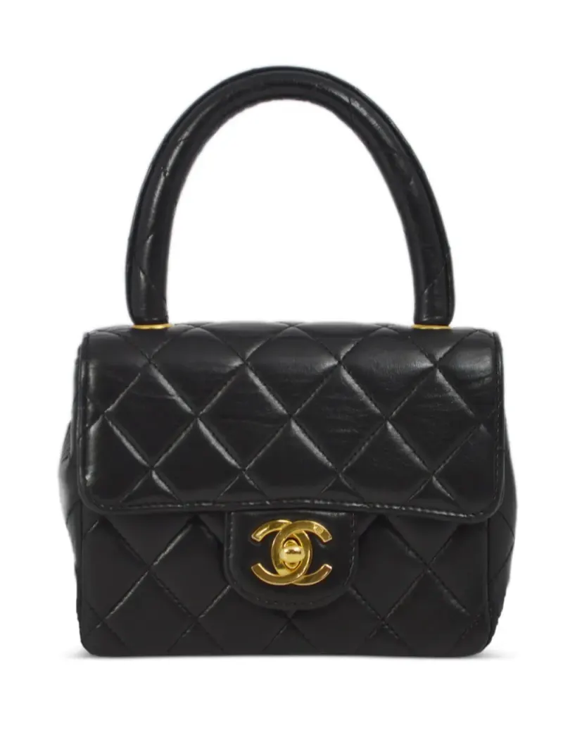 Chanel 1990-2000 pre-owned mini Classic Flap Handtasche in Schwarz