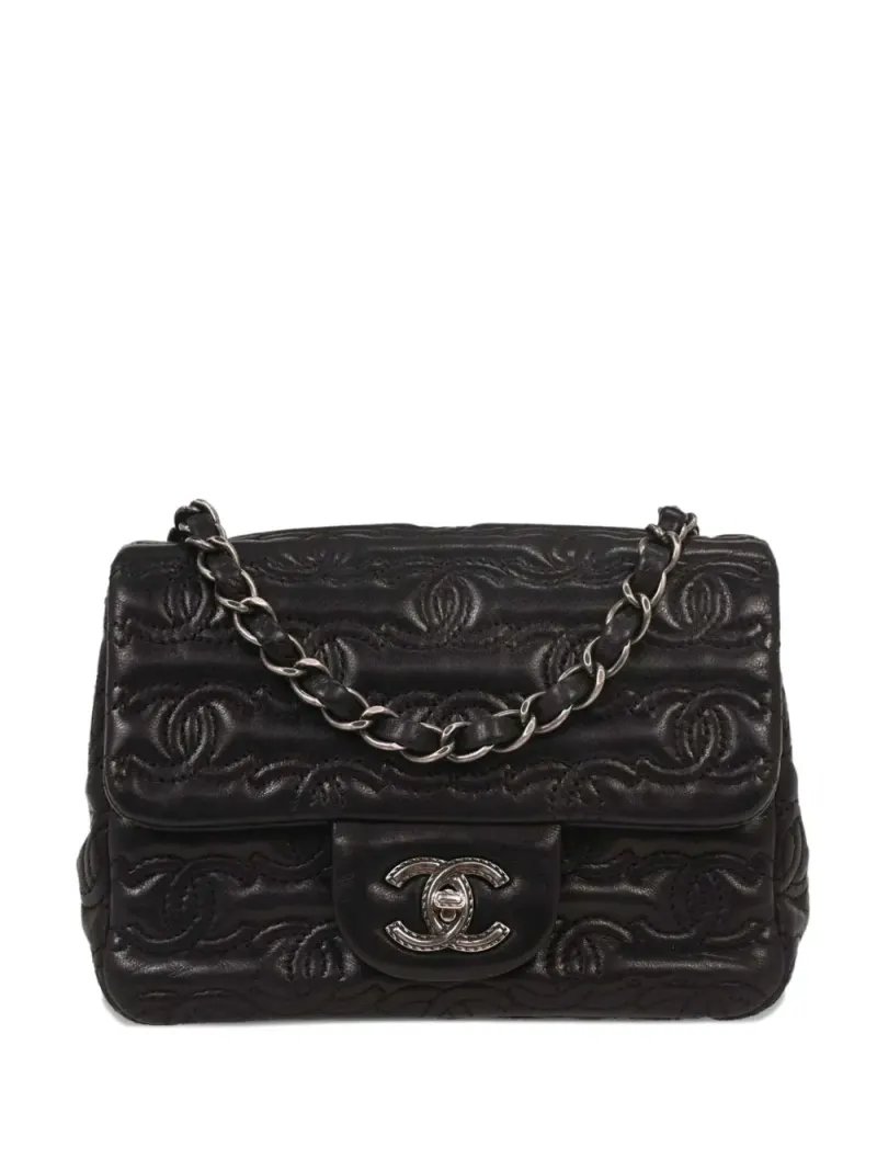 Chanel 2016-2017 pre-owned mini Classic Flap Schultertasche in Schwarz