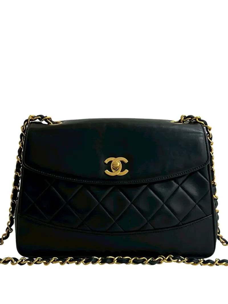 Chanel Diana in Schwarz Lammleder-Leder – Pre-owned Taschen
