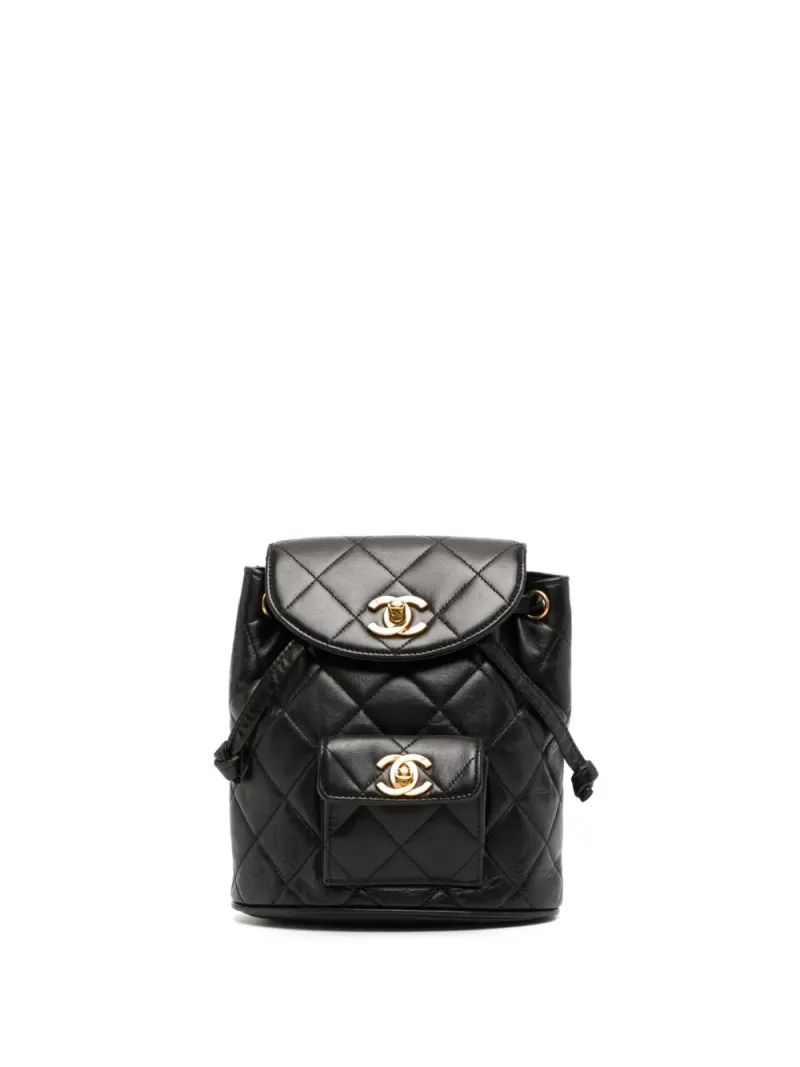 Chanel 1992 Mini Duma Rucksack Mini in Schwarz