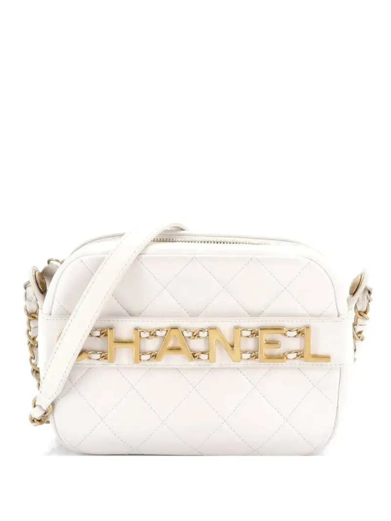 Chanel Enchained in Weiß Kalbsleder-Leder – Pre-owned Taschen