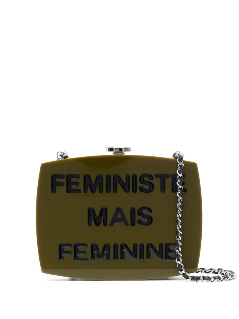 Chanel Pre-owned Feministe Feminine Clutch in Grün
