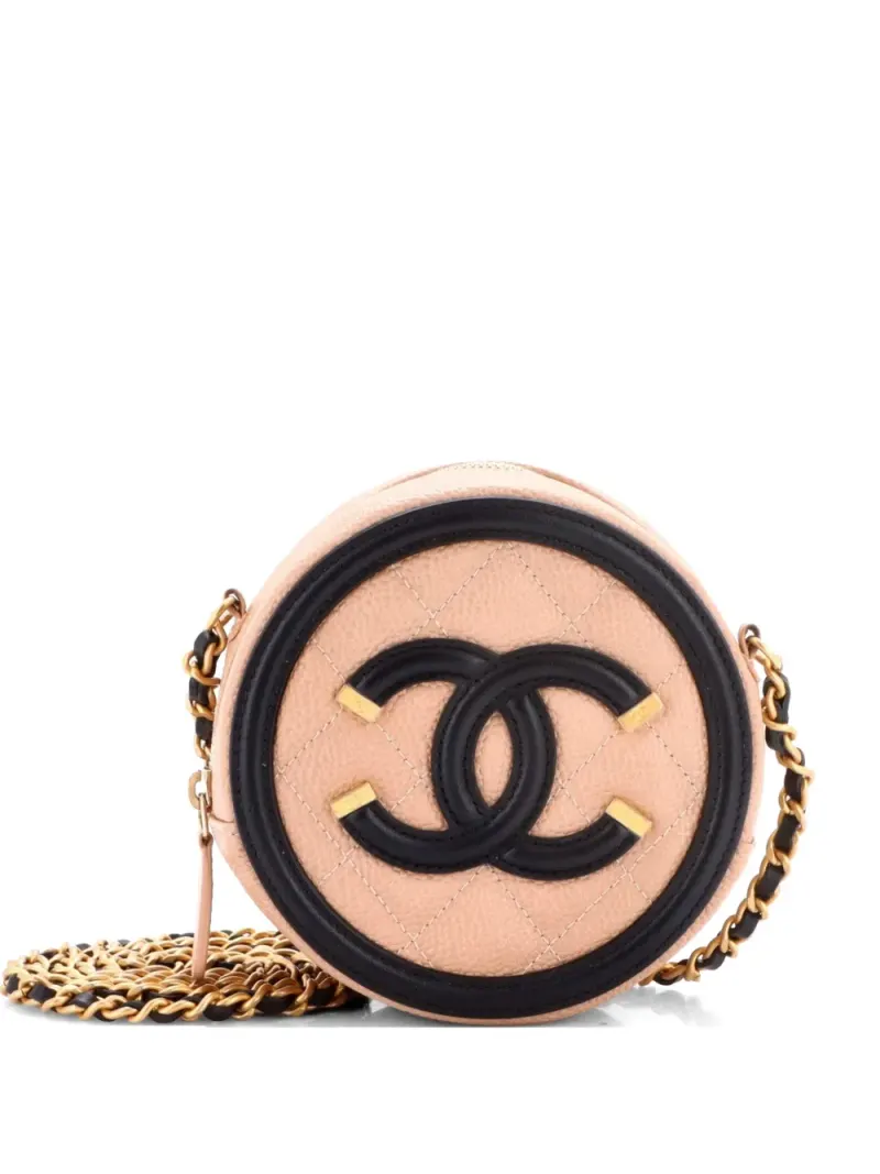 Chanel Filigree Round Mini in Schwarz – Pre-owned Taschen