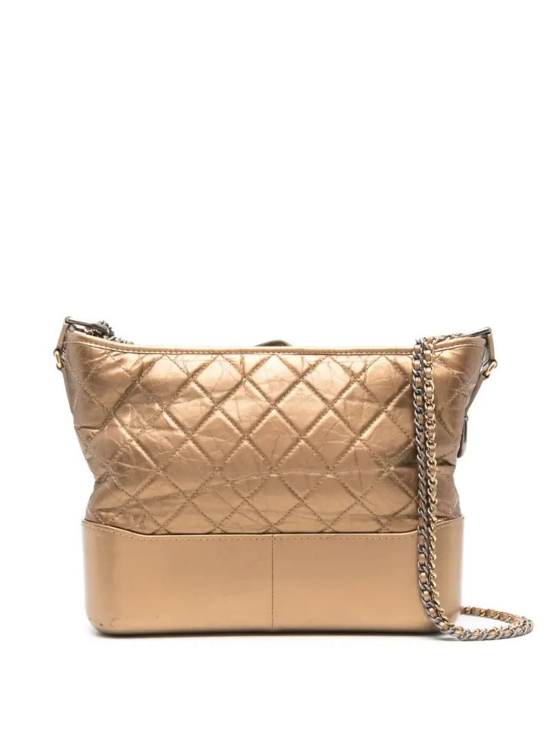 Chanel 2018 mittelgroße Gabrielle Umhängetasche in Gold