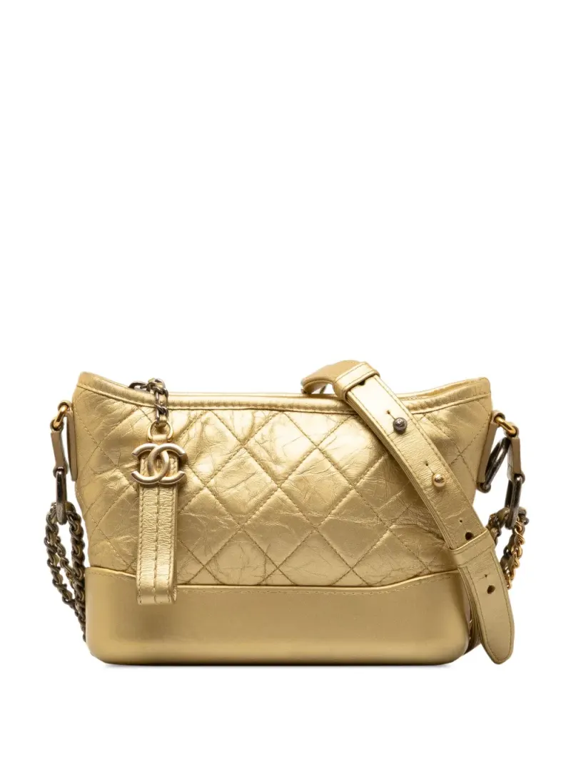 Chanel 2017-2018 kleine Gabrielle Umhängetasche in Gold