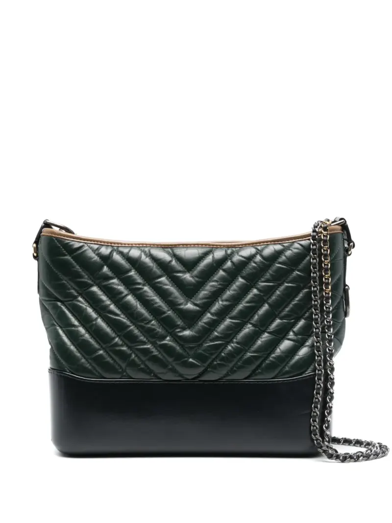 Chanel Mittelgroße Gabrielle Schultertasche in Grün