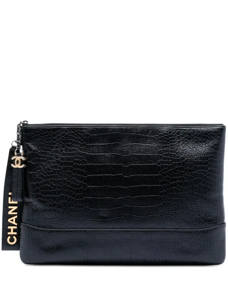 Chanel Gabrielle in Schwarz Kalbsleder-Leder – Pre-owned Taschen