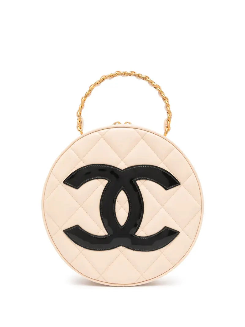 Chanel 1995 Handtasche mit CC-Patch in Rosa