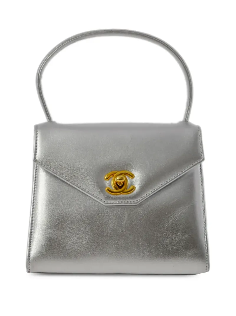 Chanel 1997 Handtasche mit CC Lock in Silber