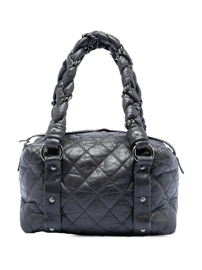 Chanel Lady Braid in Schwarz Lammleder-Leder – Pre-owned Taschen
