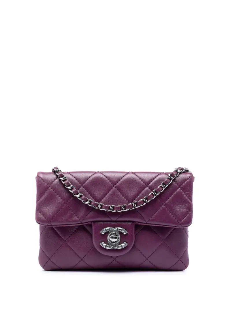 Chanel 2012-2013 Mini Lambskin Mineral Nights Flap crossbody bag Mini in Violett Lambskin-Leder
