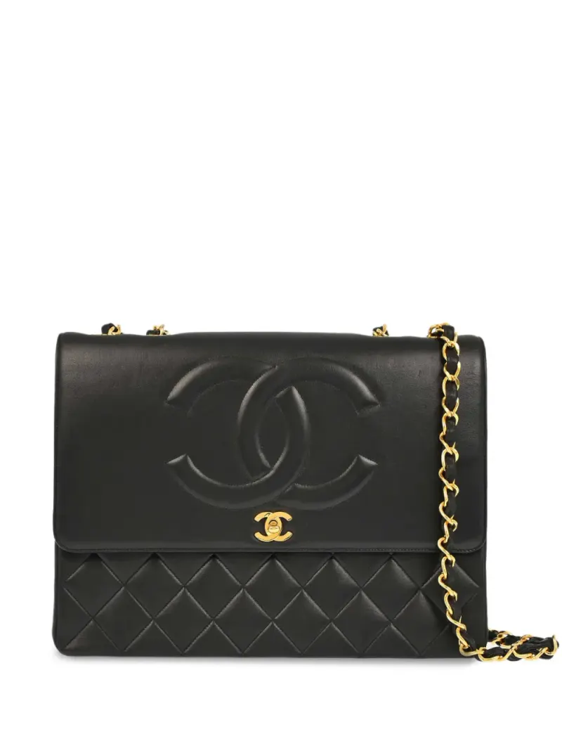 Chanel 1992 maci jumbo Classic Flap Schultertasche in Schwarz
