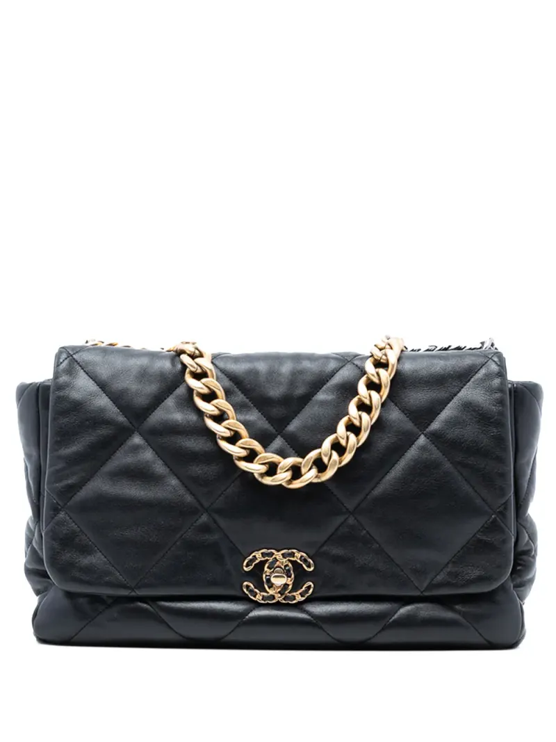 Chanel maxi 19 Flap Satchel-Tasche in Schwarz – Pre-owned Taschen