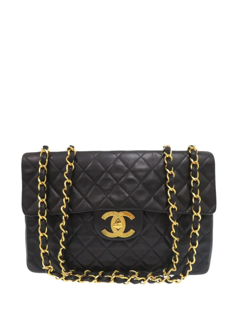 Chanel maxi Classic Single Flap XL in Schwarz – Pre-owned Taschen