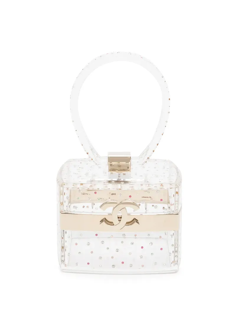 Chanel 2004 Mini-Tasche mit CC Mini in Weiß