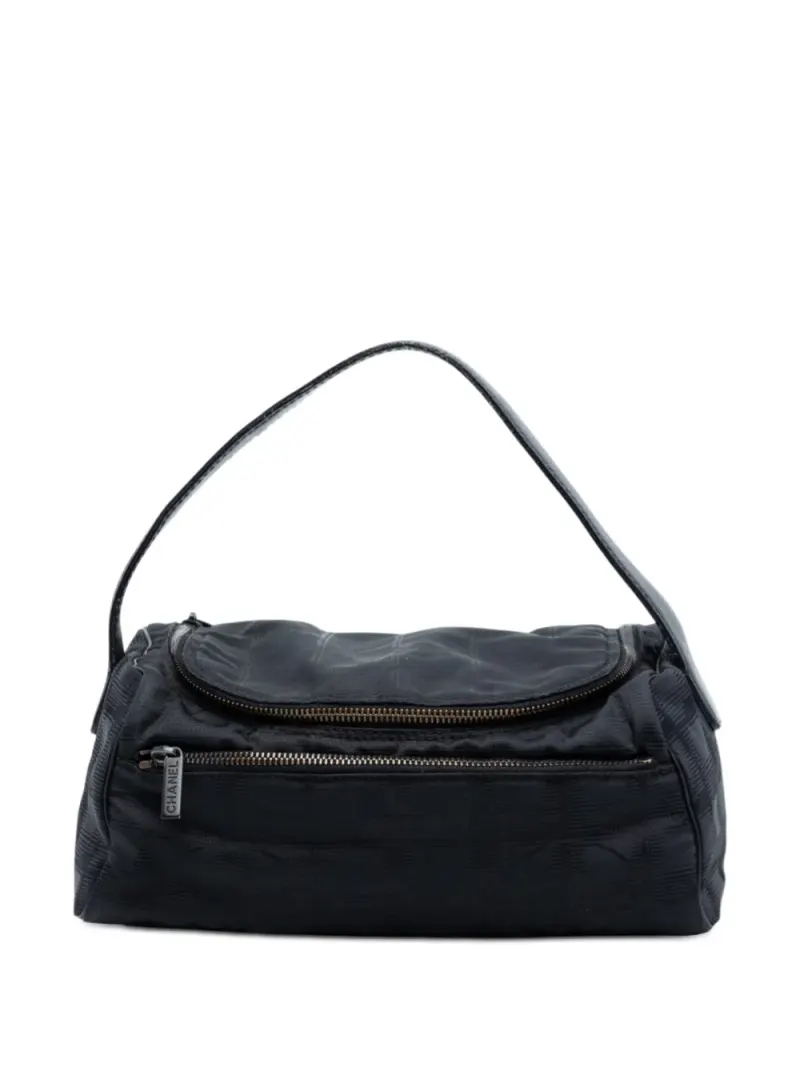 Chanel 2000-2002 New Travel Line Kosmetiktasche aus Nylon in Schwarz