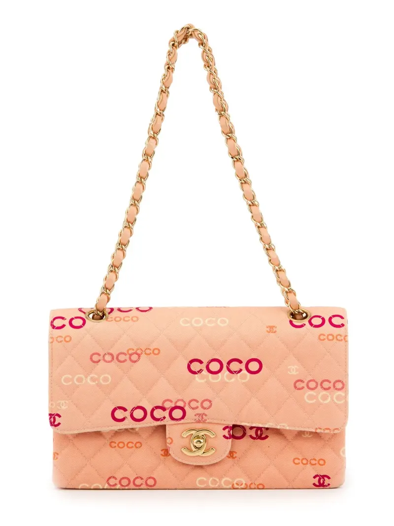 Chanel Schultertasche mit Logo-Print in Rosa