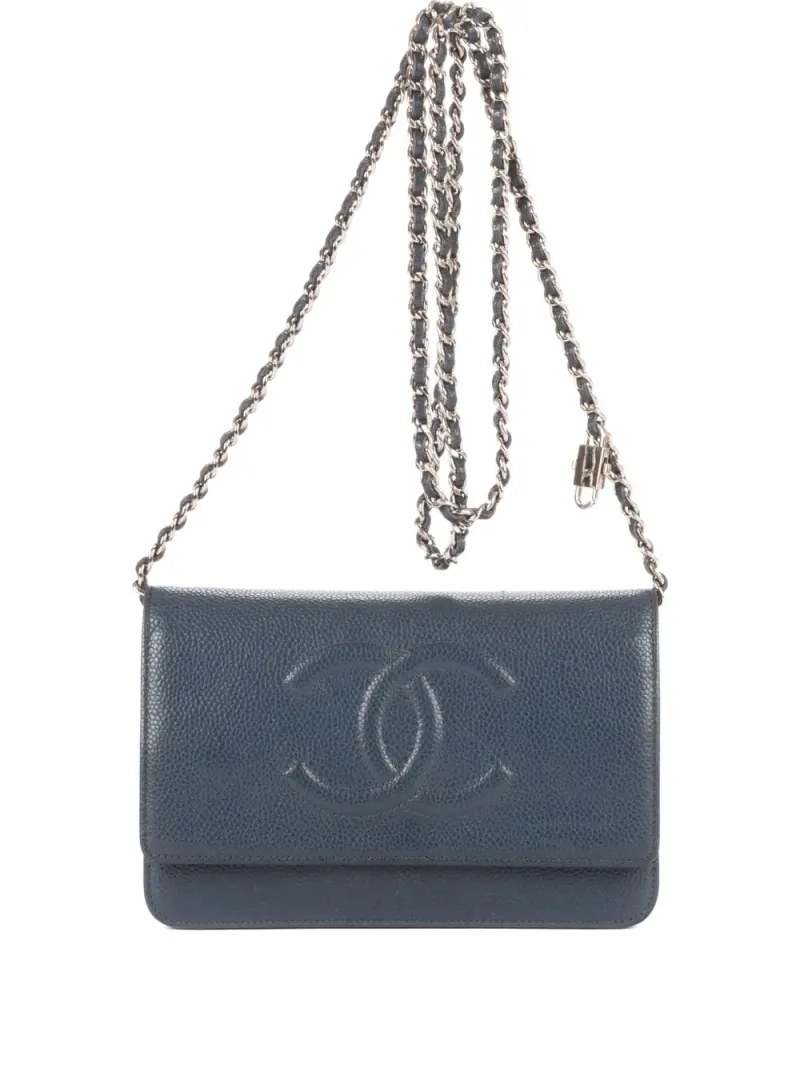 Chanel Schultertasche in Grau – Pre-owned Taschen