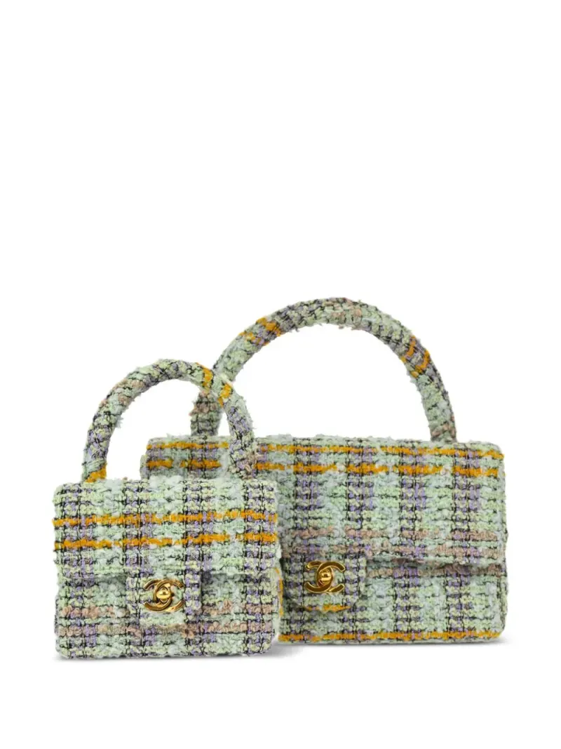 Chanel 1995 Single Flap Schultertasche in Grün