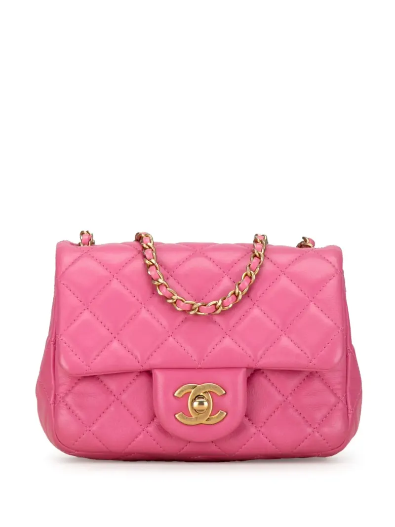 Chanel Square Classic Pearl Crush Flap in Rosa – Pre-owned Taschen