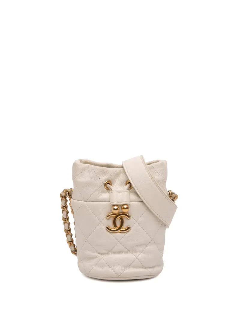 Chanel Twist Your Buttons in Weiß – Pre-owned Taschen