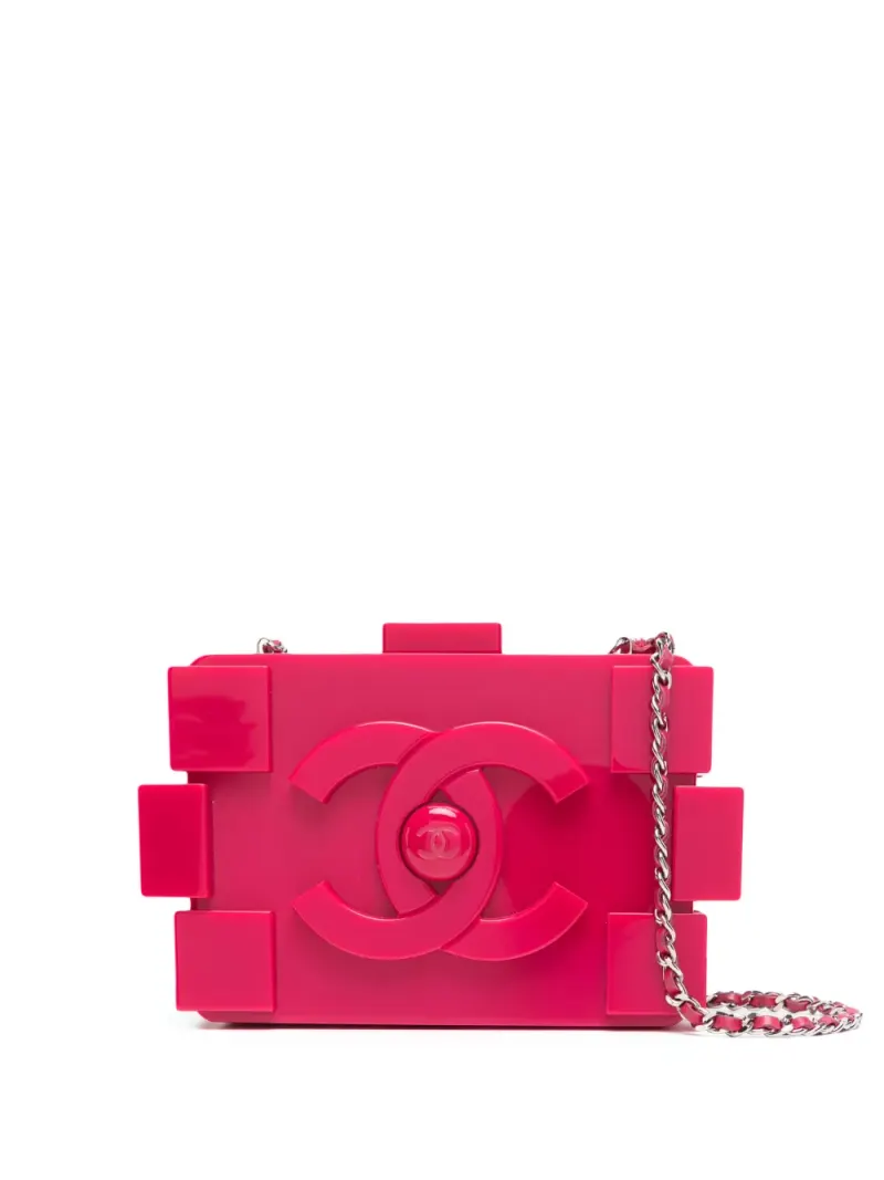Chanel Pre-owned Umhängetasche mit Logokette in Rosa