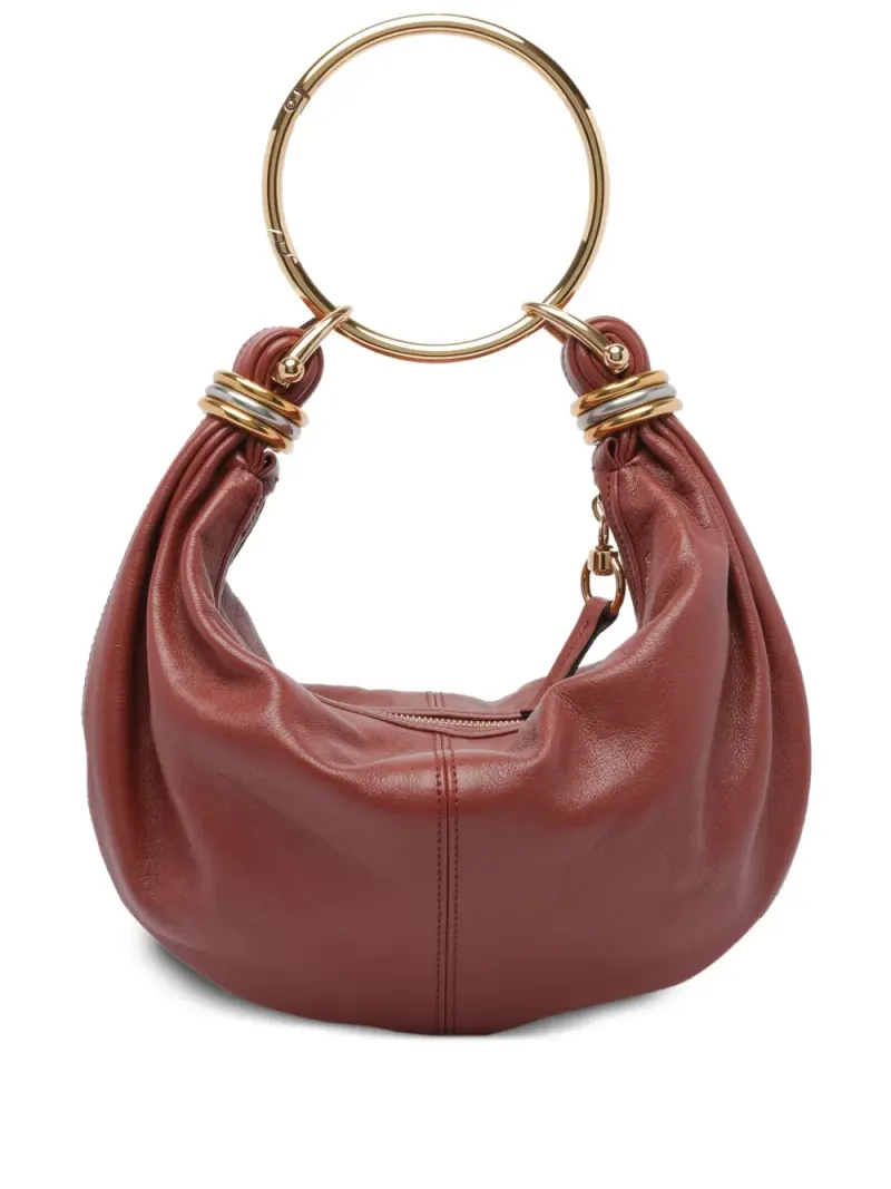Chloé Kleine Bracelet Tote Bag aus Kalbsleder in Braun Kalbsleder-Leder