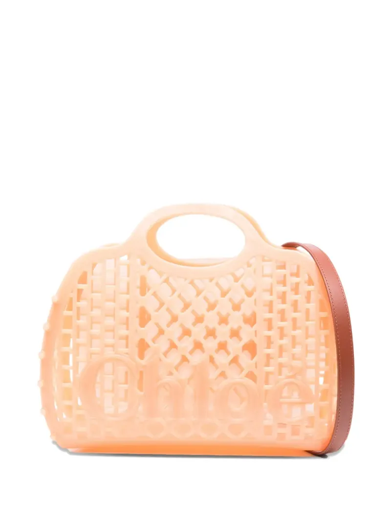 Chloé Cage Tote Bag in Nude