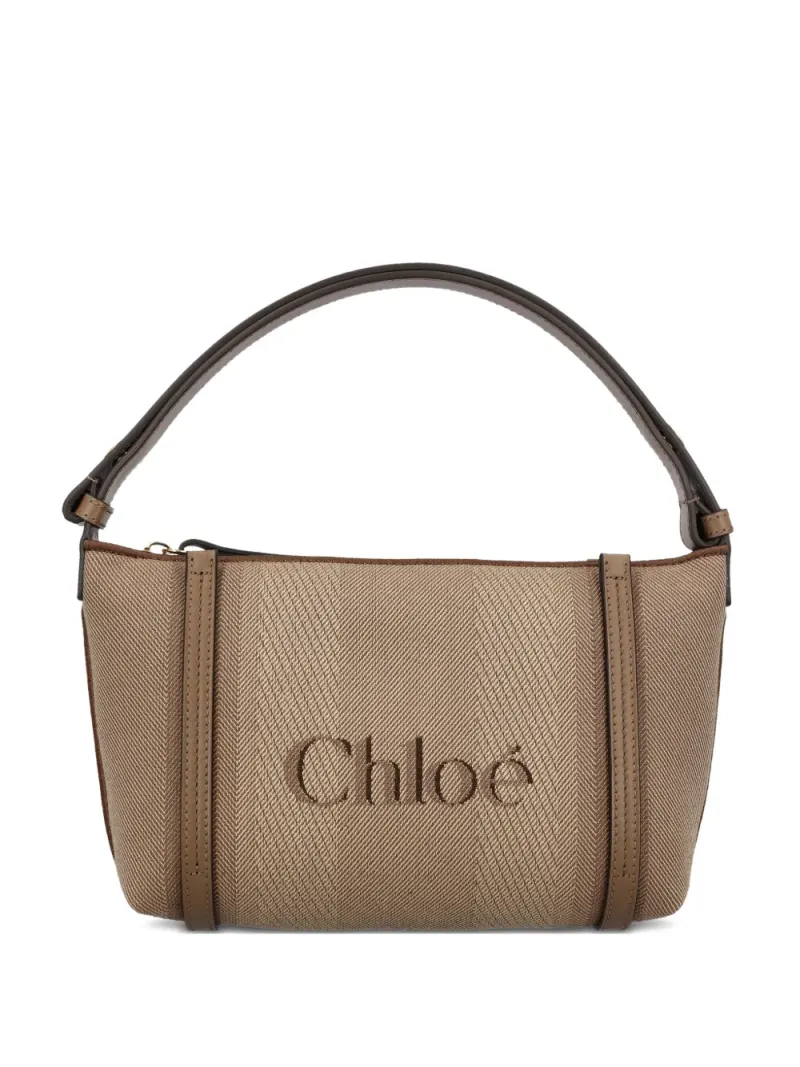 Chloé Carry Tote Bag mit Logo-Print in Nude