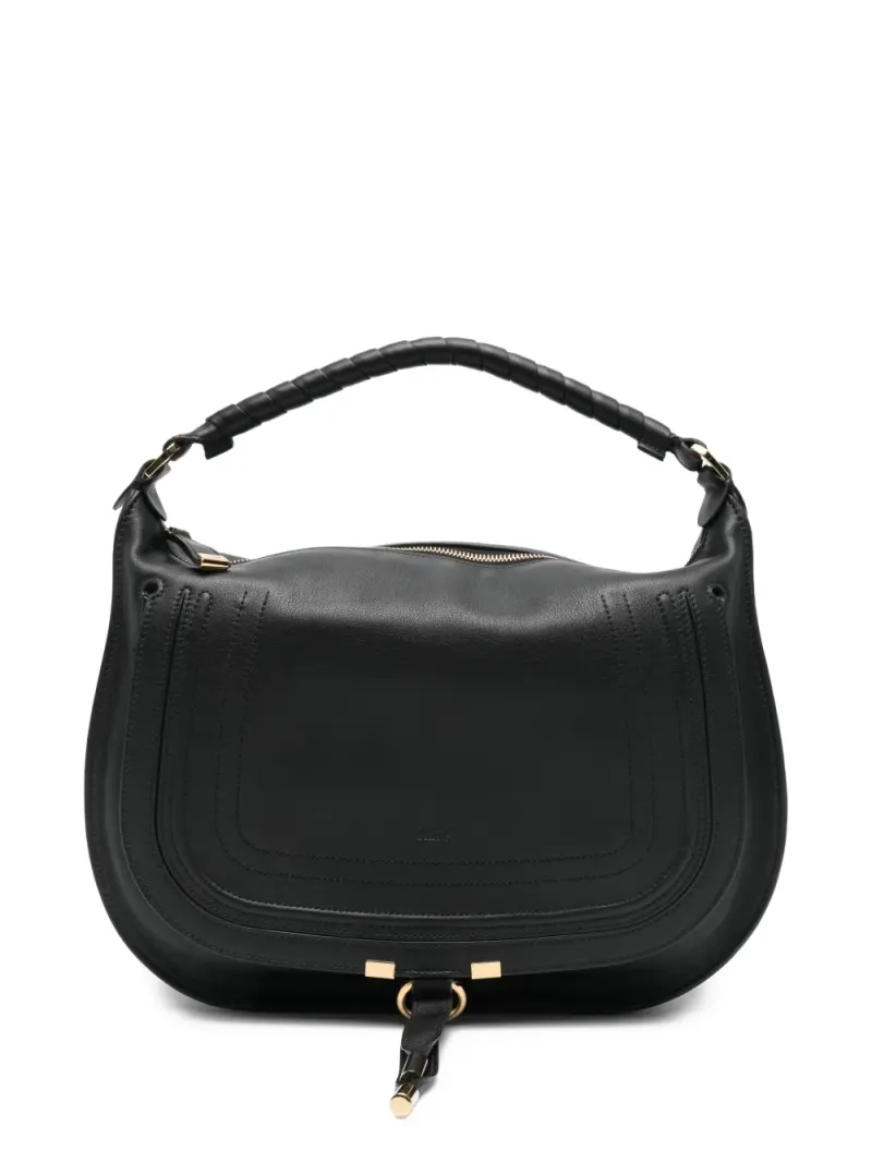 Chloé Clutch mit geflochtenem Henkel in Schwarz