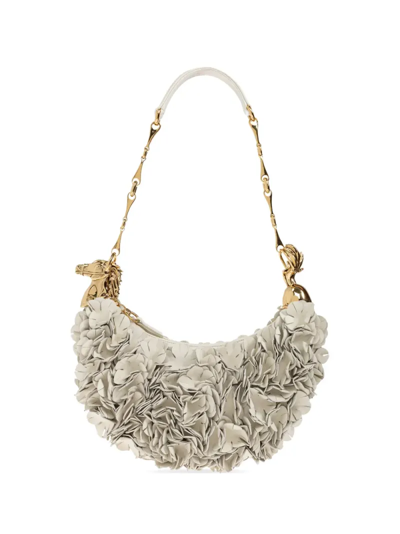 Chloé floral-appliqué shoulder bag in Nude