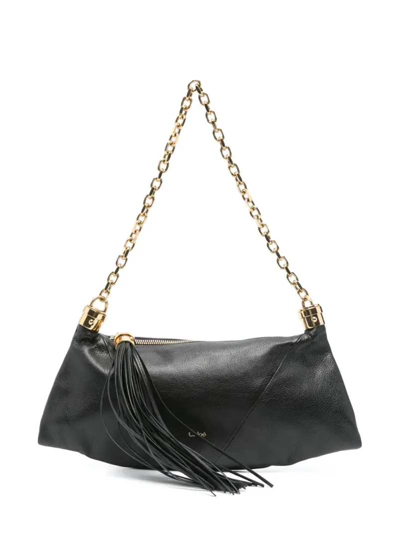 Chloé Kleine Foulard Schultertasche in Schwarz