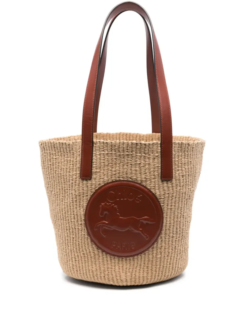 Chloé Horse Medal Schultertasche in Nude