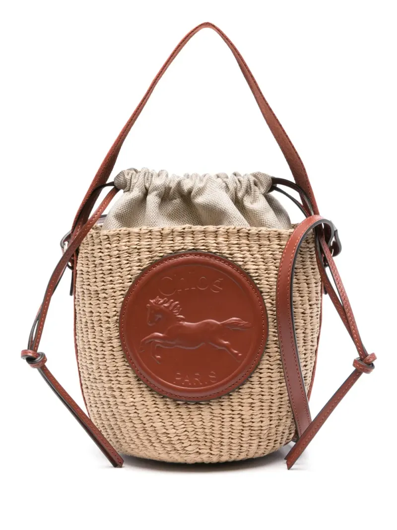 Chloé Kleine Horse Medal Beuteltasche in Nude