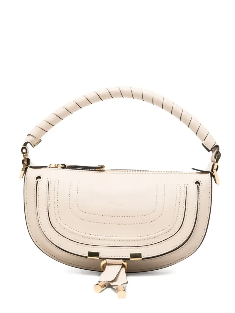 Chloé Mini Marcie Tote Bag mit Ziernaht Mini in Nude