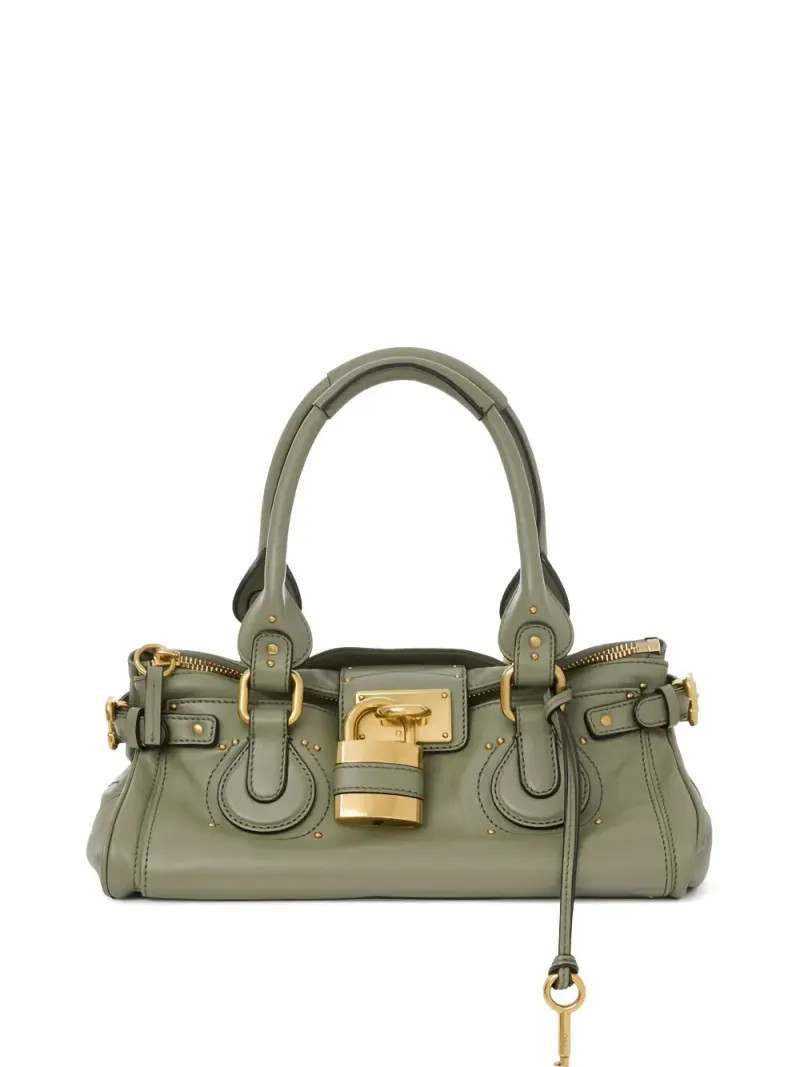 Chloé Paddington Tote Bag mit Schloss in Grün