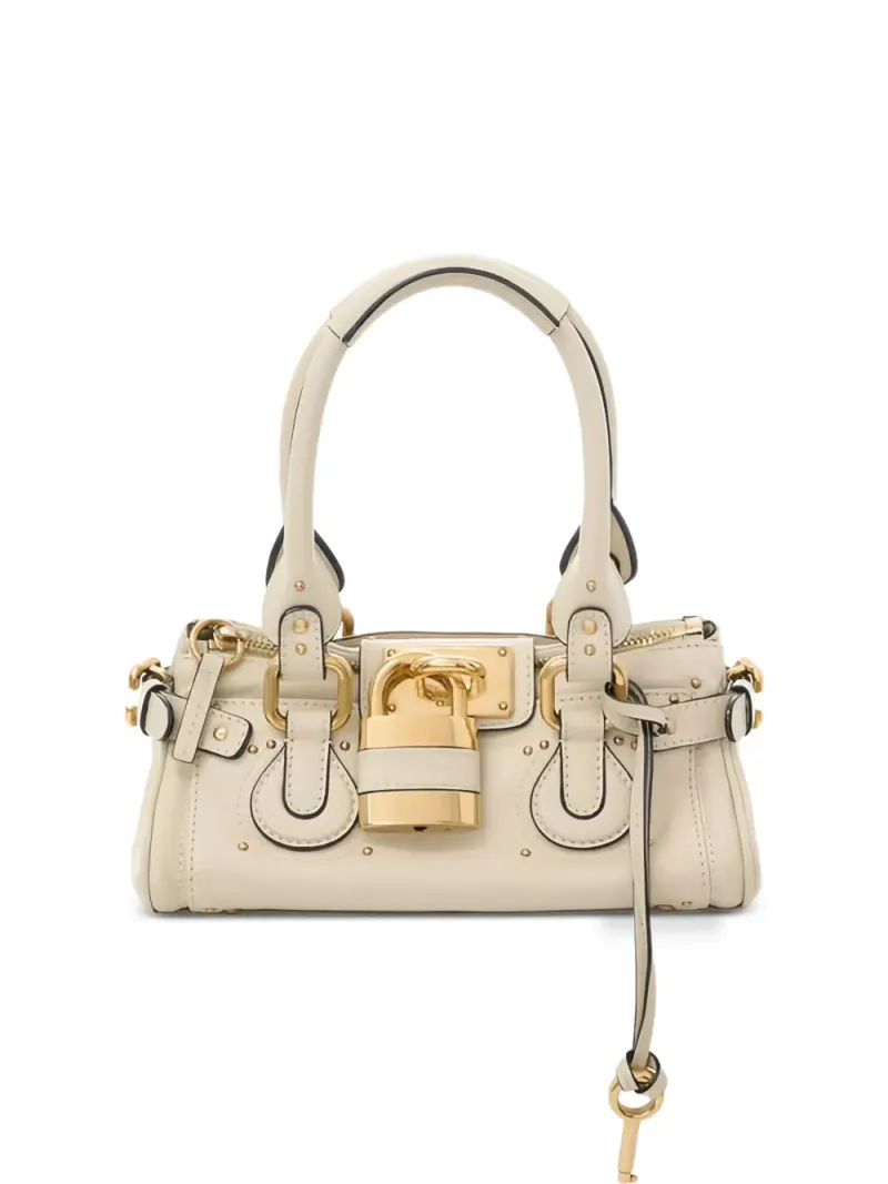 Chloé Kleiner Paddington Tote Bag mit Schloss in Nude