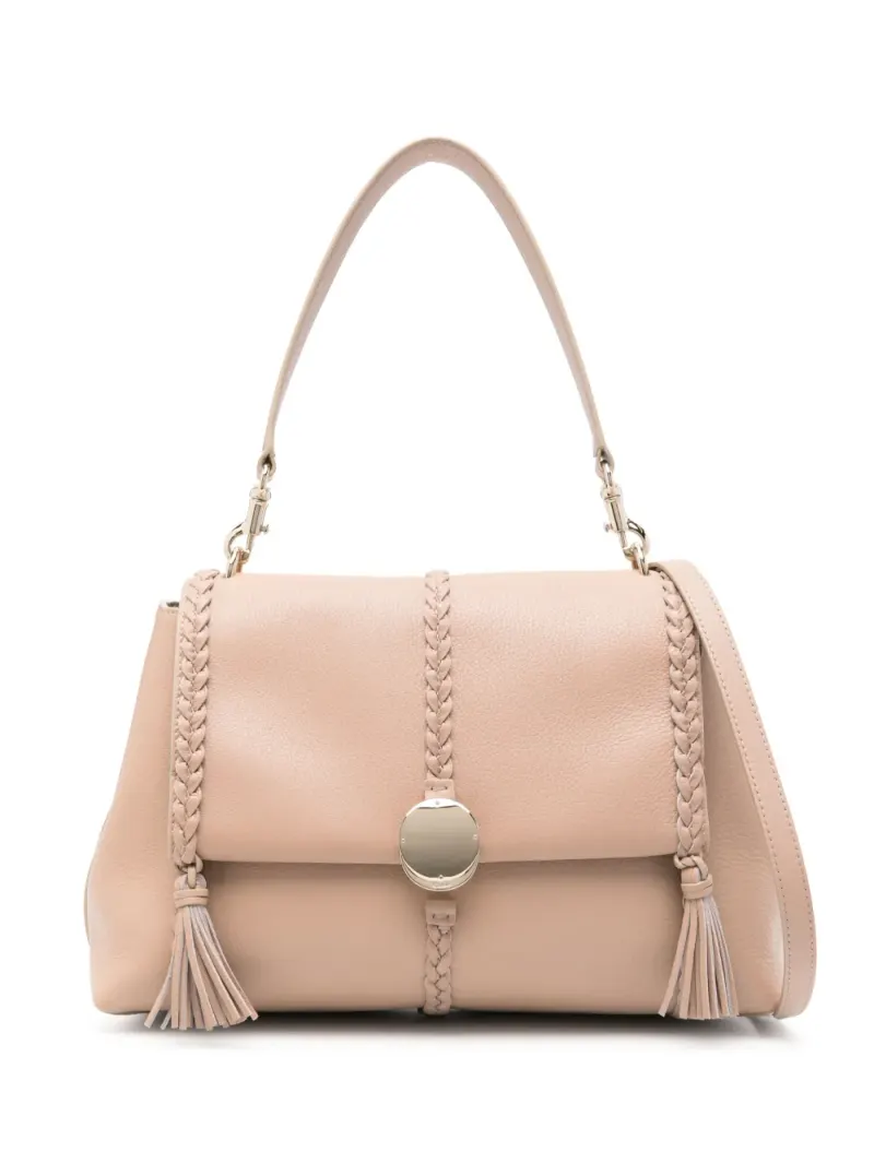Chloé Mittelgroße Penelope Handtasche in Nude
