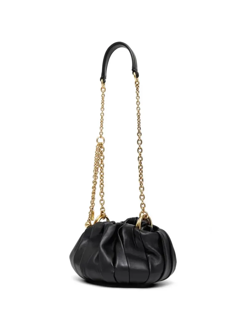 Chloé Plissierte Schultertasche in Schwarz