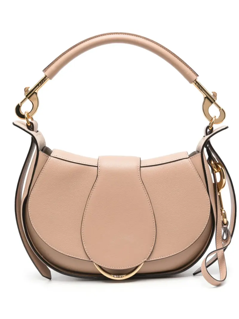 Chloé Mittelgroße Ride Schultertasche in Nude