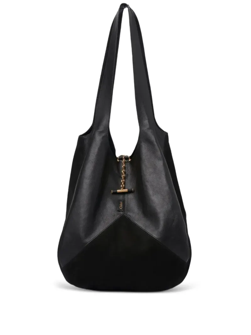 Chloé Schultertasche mit Kettenriemen in Schwarz