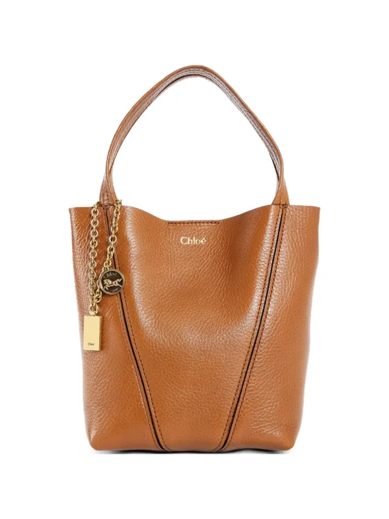 Chloé small Spin tote bag in Braun