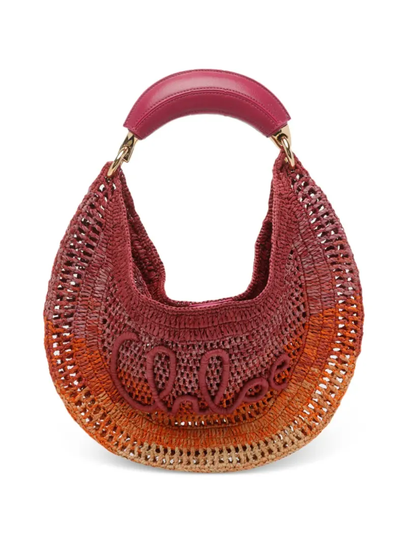 Chloé Summer Banana Schultertasche mit Sonnenuntergangs-Effekt in Rot