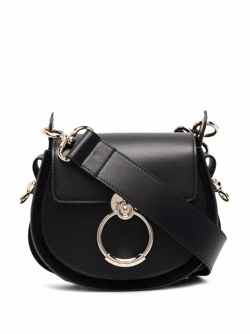 Chloé Kleine Tess Schultertasche in Schwarz