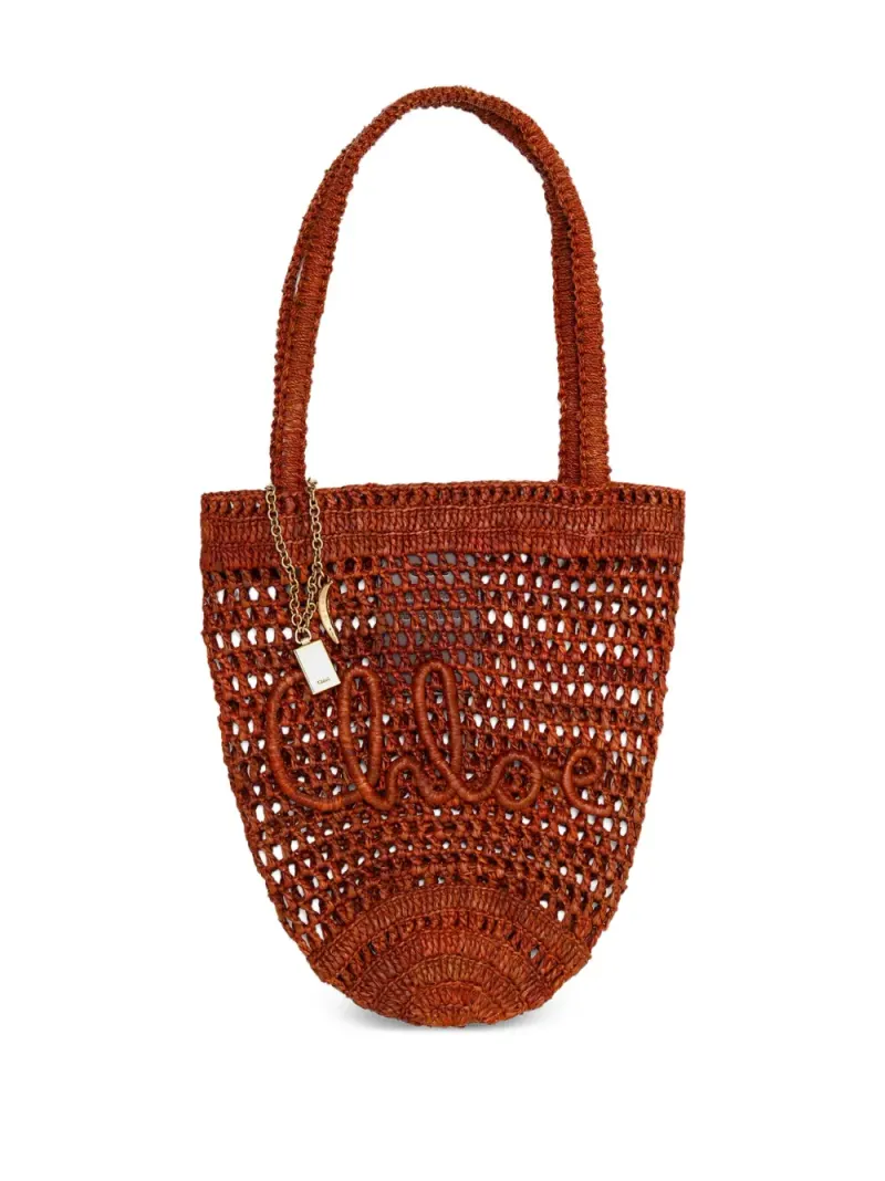 Chloé Tote Bag mit Häkeldetail in Braun