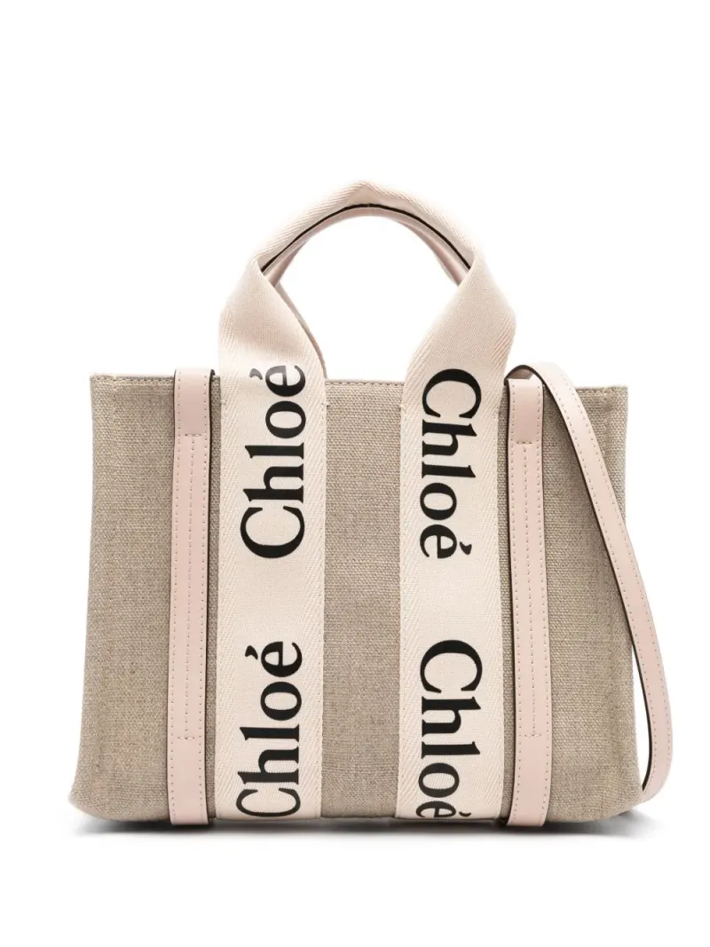 Chloé Kleine Woody Handtasche in Nude